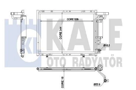 KALE FORD Радіатор кондиціонера (конденсатор) B-MAX 1.5 TDCi 12-, FIESTA VI 08- для Kale-oto-radyator 342520 фото товара