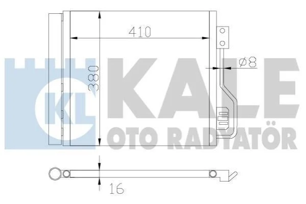 <strong>KALE DB Радіатор кондиціонера (конденсатор) з осушувачем Smart Fortwo 07- Kale-oto-radyator 342545 (фото 1)</strong>