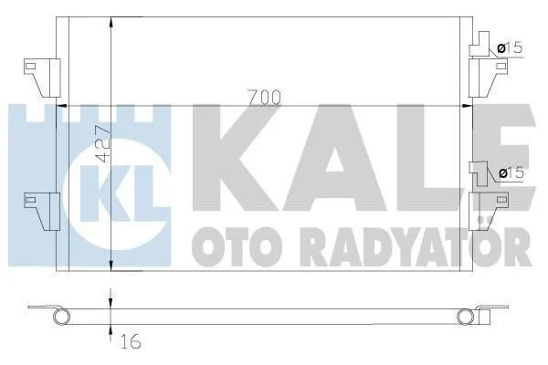 <strong>KALE RENAULT Радіатор кондиціонера (конденсатор) Espace IV, Laguna II 01- Kale-oto-radyator 342590 (фото 1)</strong>