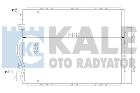 Радіатор кондиціонера Kia Sorento I Condenser KALE OTO RADYATOR для Kale-oto-radyator 342625 фото товару