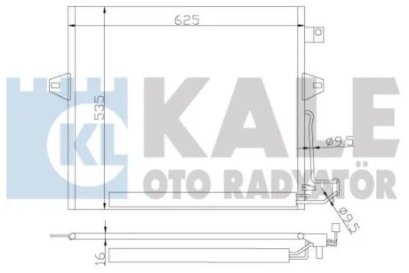 KALE DB Радіатор кондиціонера (конденсатор) W164/X167, G/M/R-Class для Mercedes Kale-oto-radyator 342630 фото товару