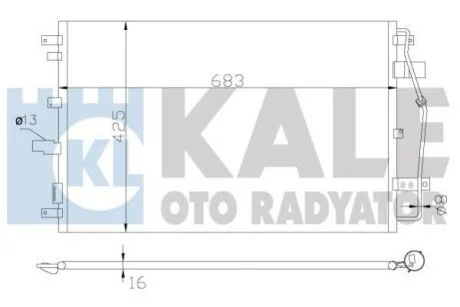KALE VOLVO Радіатор кондиціонера (конденсатор) XC90 I 02- для Kale-oto-radyator 342650 фото товару