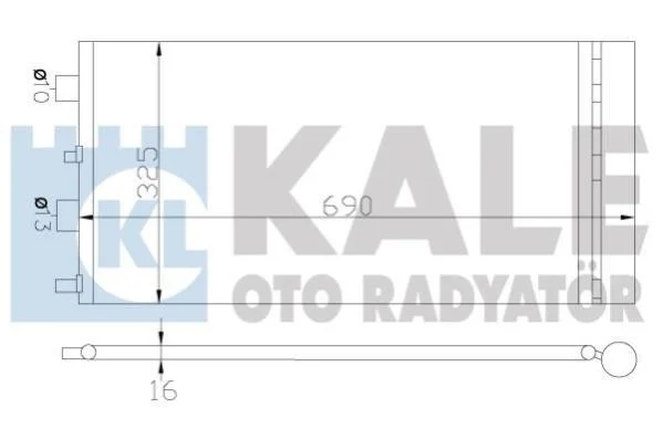 <strong>Радіатор кондиціонера Dacia Duster, Renault Duster KALE OTO RADYATOR Kale-oto-radyator 342840 (фото 1)</strong>