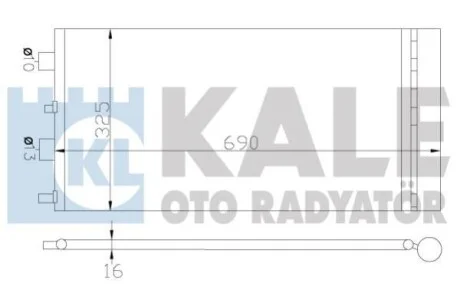 Радіатор кондиціонера Dacia Duster, Renault Duster KALE OTO RADYATOR для Dacia, Renault Kale-oto-radyator 342840 фото товару