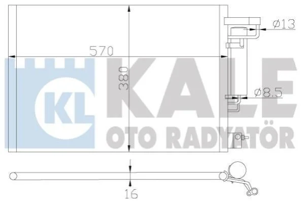 <strong>Радіатор кондиціонера Ford Fiesta VI Condenser KALE OTO RADYATOR Kale-oto-radyator 342870 (фото 1)</strong>