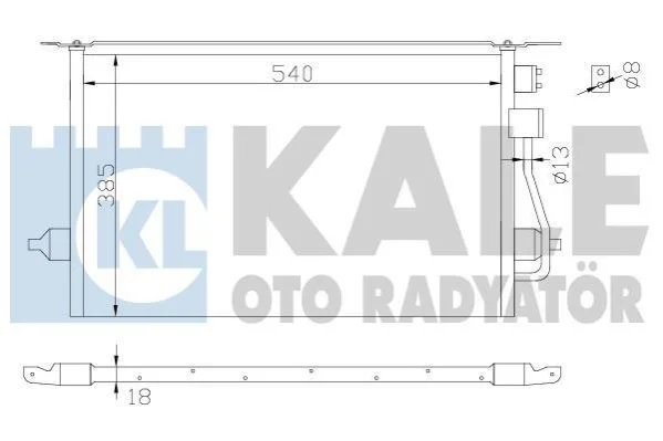 <strong>KALE FORD Радіатор кондиціонера (конденсатор) Mondeo II 96- Kale-oto-radyator 342880 (фото 1)</strong>