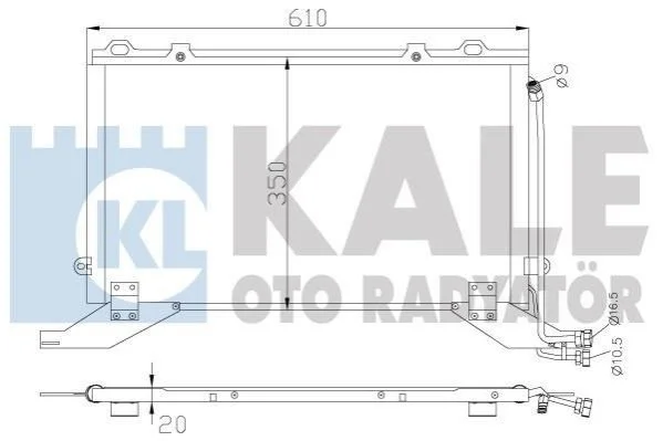 <strong>KALE DB Радіатор кондиціонера (конденсатор) W210 Kale-oto-radyator 343045 (фото 1)</strong>