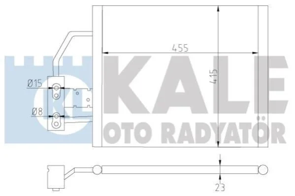<strong>KALE BMW Радіатор кондиціонера (конденсатор) 5 E39 96- Kale-oto-radyator 343055 (фото 1)</strong>
