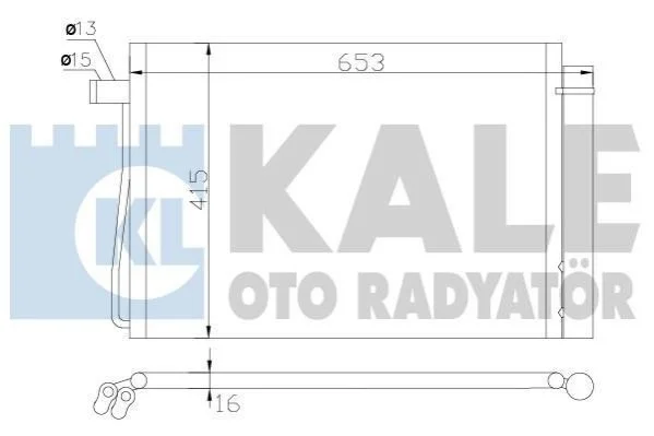 <strong>KALE BMW Радіатор кондиціонера (конденсатор) 5 E60, 6, 7 E65 01- Kale-oto-radyator 343060 (фото 1)</strong>