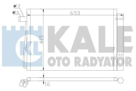 KALE BMW Радіатор кондиціонера (конденсатор) 5 E60, 6, 7 E65 01- для BMW Kale-oto-radyator 343060 фото товару