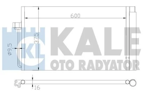 KALE BMW Радіатор кондиціонера (конденсатор) 5 E60,7 E65 для BMW Kale-oto-radyator 343070 фото товару