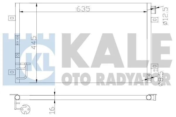 <strong>Радіатор кондиціонера KIA Sorento (02-) KALE OTO RADYATOR Kale-oto-radyator 343115 (фото 1)</strong>