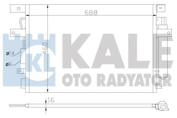<strong>KALE CHRYSLER Радіатор кондиціонера (конденсатор) з осушувачем 300C,Lancia Thema Kale-oto-radyator 343135 (фото 1)</strong>