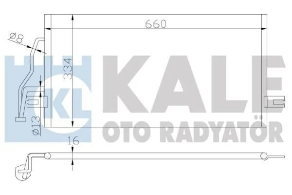 <strong>KALE MITSUBISHI Радіатор кондиціонера (конденсатор) Carisma, Space Star 95- Kale-oto-radyator 343155 (фото 1)</strong>