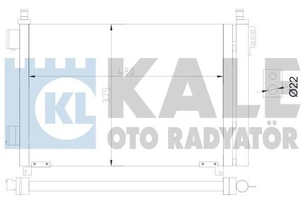<strong>KALE NISSAN Радіатор кондиціонера (конденсер) MICRA IV (K13K, K13KK) 1.2 10- Kale-oto-radyator 343170 (фото 1)</strong>