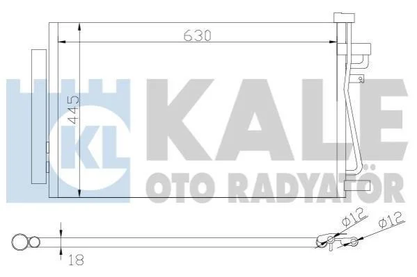 <strong>Радіатор кондиціонера Chevrolet Captiva - Opel Antara, Vauxhall Antara Condenser KALE OTO RADYATOR Kale-oto-radyator 343310 (фото 1)</strong>