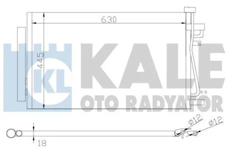 Радіатор кондиціонера Chevrolet Captiva - Opel Antara, Vauxhall Antara Condenser  KALE OTO RADYATOR для Kale-oto-radyator 343310 фото товару