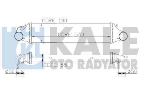 KALE BMW Інтеркулер 3 E46 320/330d 99- Kale-oto-radyator 343400 фото товара