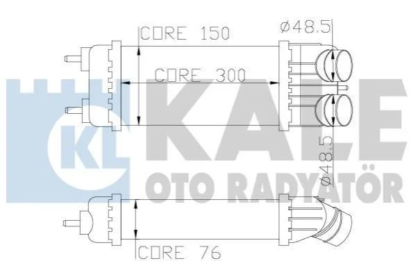 <strong>KALE CITROEN Інтеркулер C2/3,Peugeot 1007,207 1.6HDI 05- Kale-oto-radyator 343700 (фото 1)</strong>