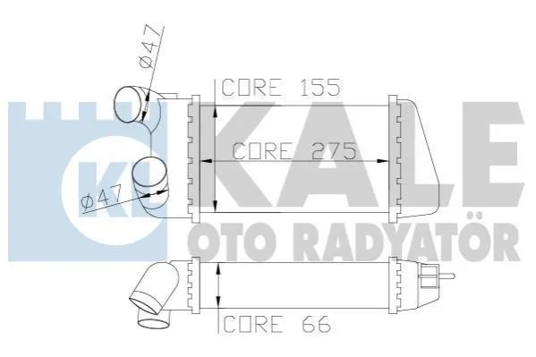 <strong>KALE CITROEN Інтеркулер C2/3,Peugeot 1007 1.4HDI Kale-oto-radyator 344100 (фото 1)</strong>