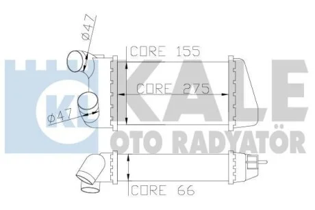KALE CITROEN Інтеркулер C2/3,Peugeot 1007 1.4HDI для Kale-oto-radyator 344100 фото товару