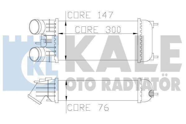 <strong>KALE CITROEN Интеркулер C-Elysee,C3 Aircross,C3 II,III,C3 Picasso,Cactus,DS3,Peugeot 301,208,2008 1.2/1.6HDI Kale-oto-radyator 344600 (фото 1)</strong>