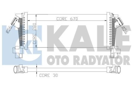 KALE OPEL Інтеркулер Astra J,Zafira,Chevrolet Cruze 1.4 Kale-oto-radyator 344700 фото товара