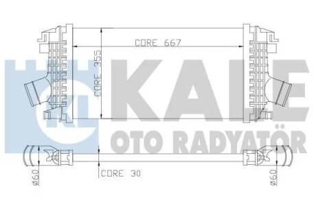 KALE OPEL Інтеркулер Astra J, Zafira Tourer, Chevrolet Cruze 1.6/2.0CDTI для Kale-oto-radyator 344900 фото товара