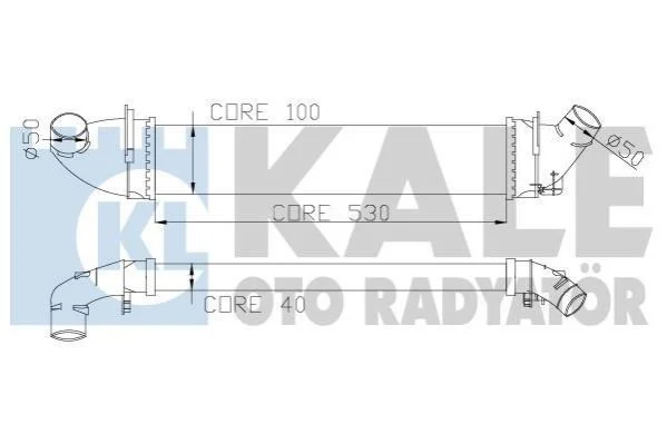 <strong>Інтеркулер Dacia Logan - Renault Logan I, Logan Express Intercooler KALE OTO RADYATOR Kale-oto-radyator 345080 (фото 1)</strong>