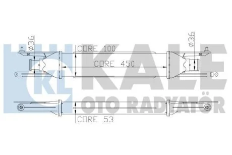 KALE FIAT Інтеркулер Grande Punto, Punto 1.3d 05- для Kale-oto-radyator 345400 фото товара