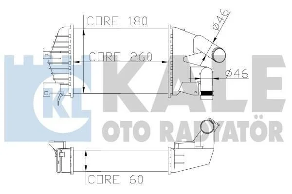 <strong>KALE OPEL Інтеркулер Astra H, Zafira B 1.3/1.9CDTI Kale-oto-radyator 345800 (фото 1)</strong>