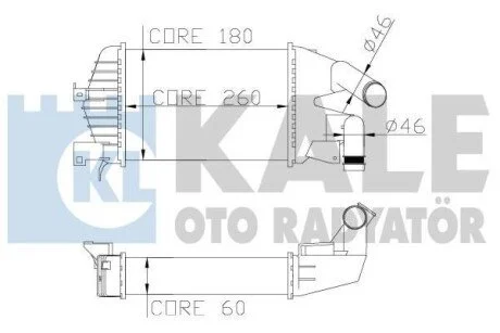 KALE OPEL Інтеркулер Astra H, Zafira B 1.3/1.9CDTI для Kale-oto-radyator 345800 фото товара