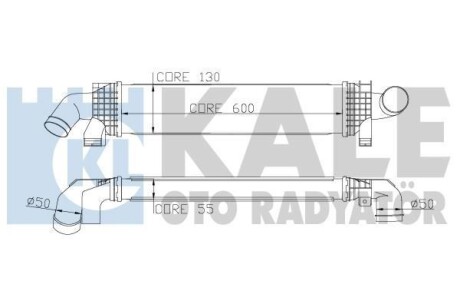 KALE FORD Інтеркулер C-Max, Focus II,III, Kuga I,II, Mondeo IV,S-Max 1.6/2.0TDCi 04- Kale-oto-radyator 346900 фото товара