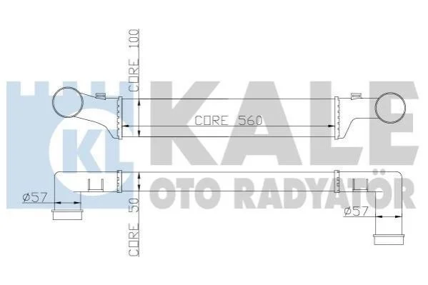 <strong>KALE DB інтеркулер W210 2.0/2.9TD Kale-oto-radyator 347400 (фото 1)</strong>