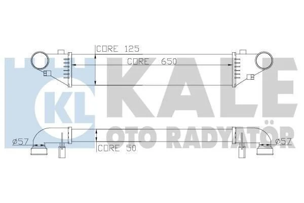 <strong>KALE DB Інтеркулер W203 2.0/2.7CDI Kale-oto-radyator 347500 (фото 1)</strong>