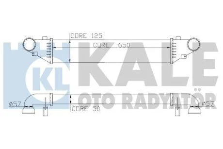 KALE DB Інтеркулер W203 2.0/2.7CDI для Kale-oto-radyator 347500 фото товара