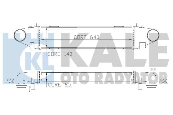 <strong>KALE DB інтеркулер W204 C180/350CDI 07- Kale-oto-radyator 347800 (фото 1)</strong>
