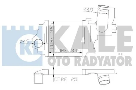KALE RENAULT Інтеркулер Clio II, Symbol 1.5/1.9dCi 00- для Kale-oto-radyator 348100 фото товара