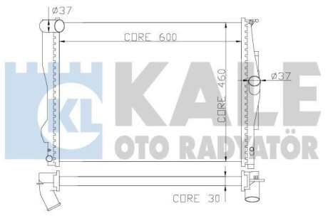 KALE BMW Радіатор охолодження 1/3 E90,X1 E84 2.0/3.0 Kale-oto-radyator 348700 фото товара