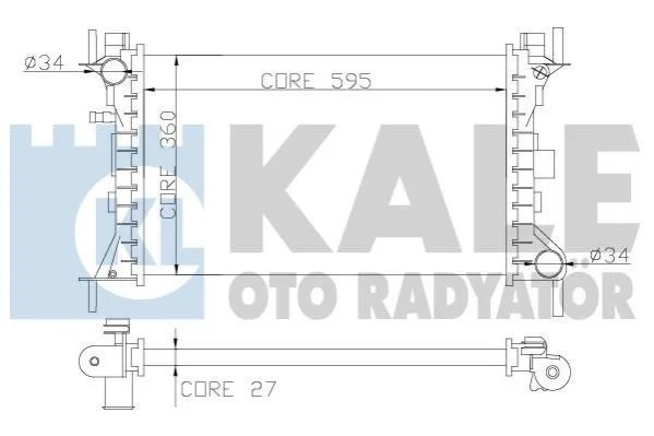 <strong>KALE FORD радіатор охолодження Focus 1.8DI/TDCi 99- Kale-oto-radyator 349700 (фото 1)</strong>