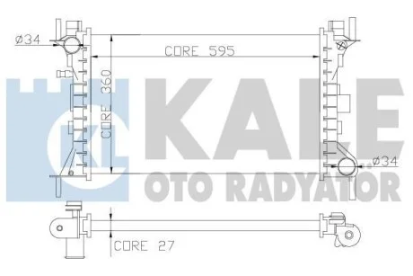KALE FORD радіатор охолодження Focus 1.8DI/TDCi 99- для Kale-oto-radyator 349700 фото товару