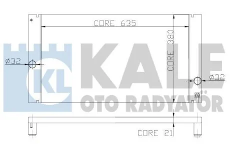 KALE VOLVO радіатор охолодження C30/70 II,S40 II,V50 2.0/2.5 04- для Kale-oto-radyator 352800 фото товара