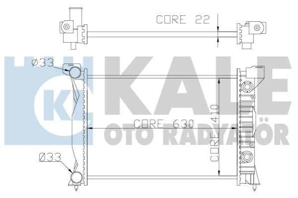<strong>Радіатор охолодження двигуна (паяний) Audi A4 (B6, B7) (01-)/Seat Exeo (09-) KALE OTO RADYATOR Kale-oto-radyator 352900 (фото 1)</strong>