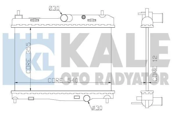 <strong>KALE FORD радіатор охолодження B-Max,Fiesta VI 1.25/1.4 08- Kale-oto-radyator 356100 (фото 1)</strong>