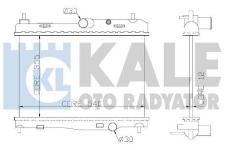 KALE FORD радіатор охолодження B-Max,Fiesta VI 1.25/1.4 08- Kale-oto-radyator 356100 фото товара