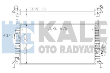 KALE VOLVO радіатор охолодження C30/70,S40 II,V50,Ford C-Max,Focus II,Mazda 3 1.3/2.0 03- Kale-oto-radyator 356300 фото товару