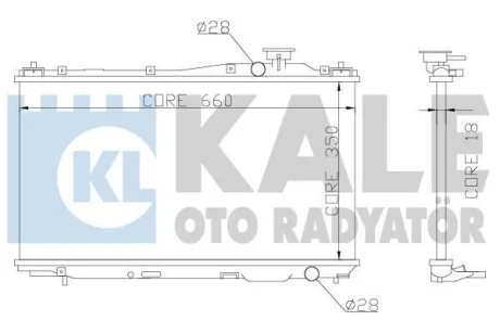 KALE HONDA радіатор охолодження Civic VII 1.4/1.7 01- для Kale-oto-radyator 357000 фото товара
