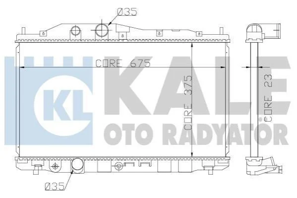 <strong>Радіатор охолодження Honda Civic VIII KALE OTO RADYATOR Kale-oto-radyator 357200 (фото 1)</strong>