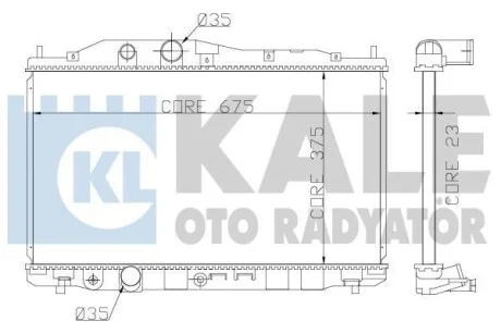 Радіатор охолодження Honda Civic VIII KALE OTO RADYATOR для Honda Kale-oto-radyator 357200 фото товару