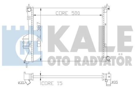 KALE HYUNDAI Радіатор охолодження двиг. i20 1.2/1.6 08- для Kale-oto-radyator 358600 фото товару